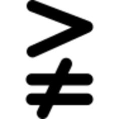 Greater but not equal mathematical symbol