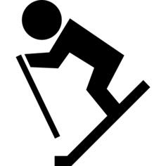 Skiing silhouette