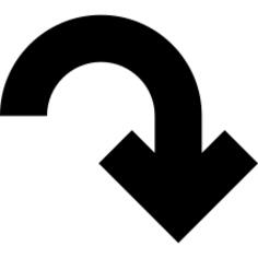 Down curved arrow