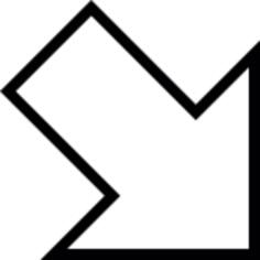Diagonal Right Arrow Pointing Down