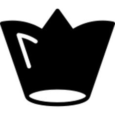 Royal crown tall dark solid shape