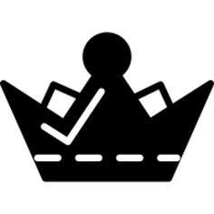 Royal crown variant with round top and white details