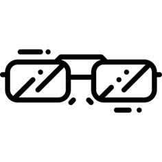 矩形眼镜