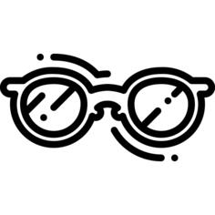 半圆形眼镜