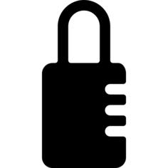 Lock padlock interface symbol