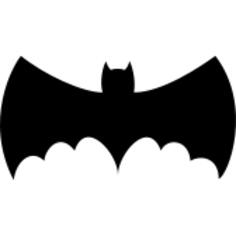 Bat with big wings silhouette