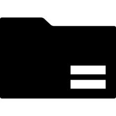 Black folder with equal sign