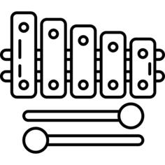 Xylophone with Two Drumsticks