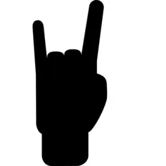 Little finger and forefinger gesture