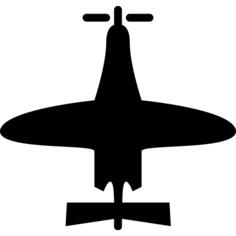 Airplane of small size top view