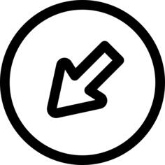 Diagonal arrow