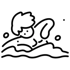 游泳的