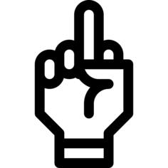 Giving the finger