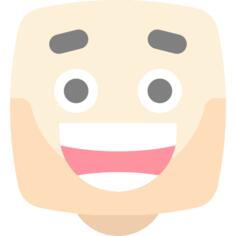 咧嘴笑