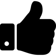 Thumbs up hand symbol