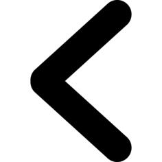 Left arrow angle big gross symbol
