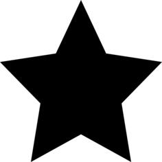 Star black fivepointed shape symbol