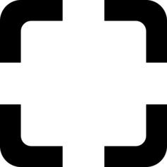 Rounded corners interface square symbol