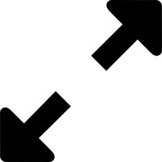 Expand two diagonal arrows symbol