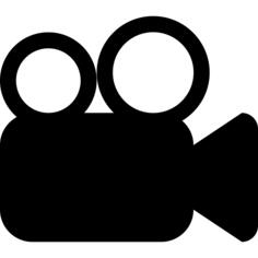 Movie symbol of video camera