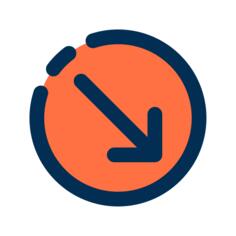 Diagonal arrow