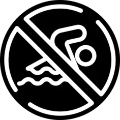 No swimming
