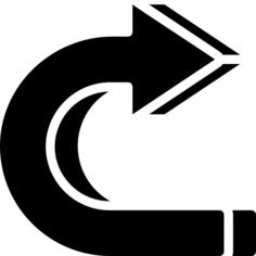 Curved arrow