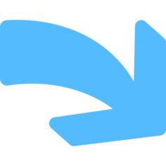 Down right arrow