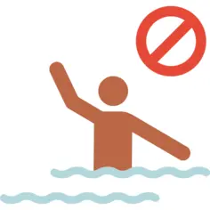 No swimming