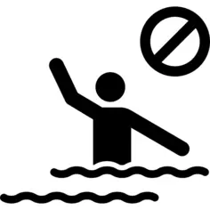No swimming