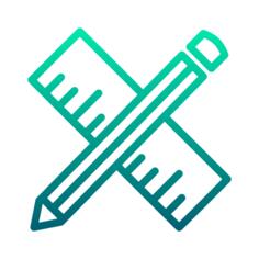 Pencil and ruler