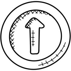 Pointing arrow