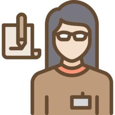 Female journalist