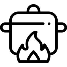 锅着火了