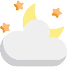 多云的夜晚