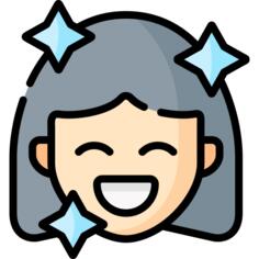 面带微笑