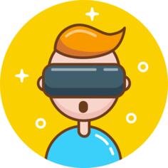 Virtual reality glasses