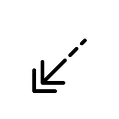 Diagonal arrow