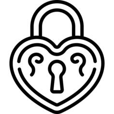 Heart shaped padlock