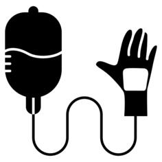 Intravenous saline drip