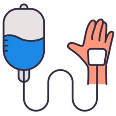 Intravenous saline drip