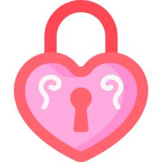 Heart shaped padlock