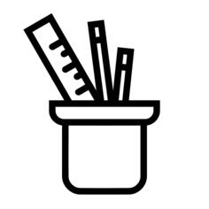 Ruler and pencil