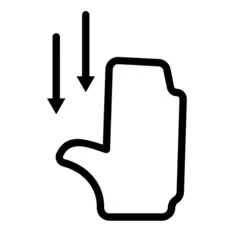 Swipe down