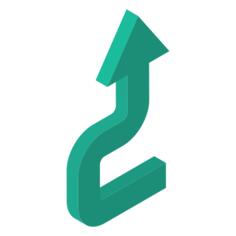 Curved arrow