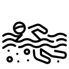 游泳的