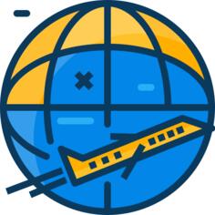 Airplane flying