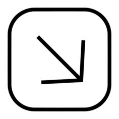 Diagonal arrow