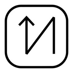 Zigzag arrow