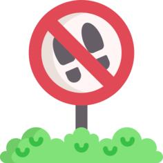不要踩踏草坪